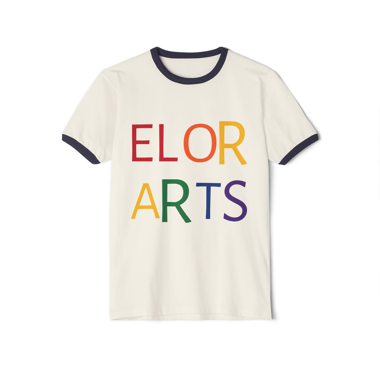 Elorarts Rainbow Unisex Cotton Ringer T-Shirt