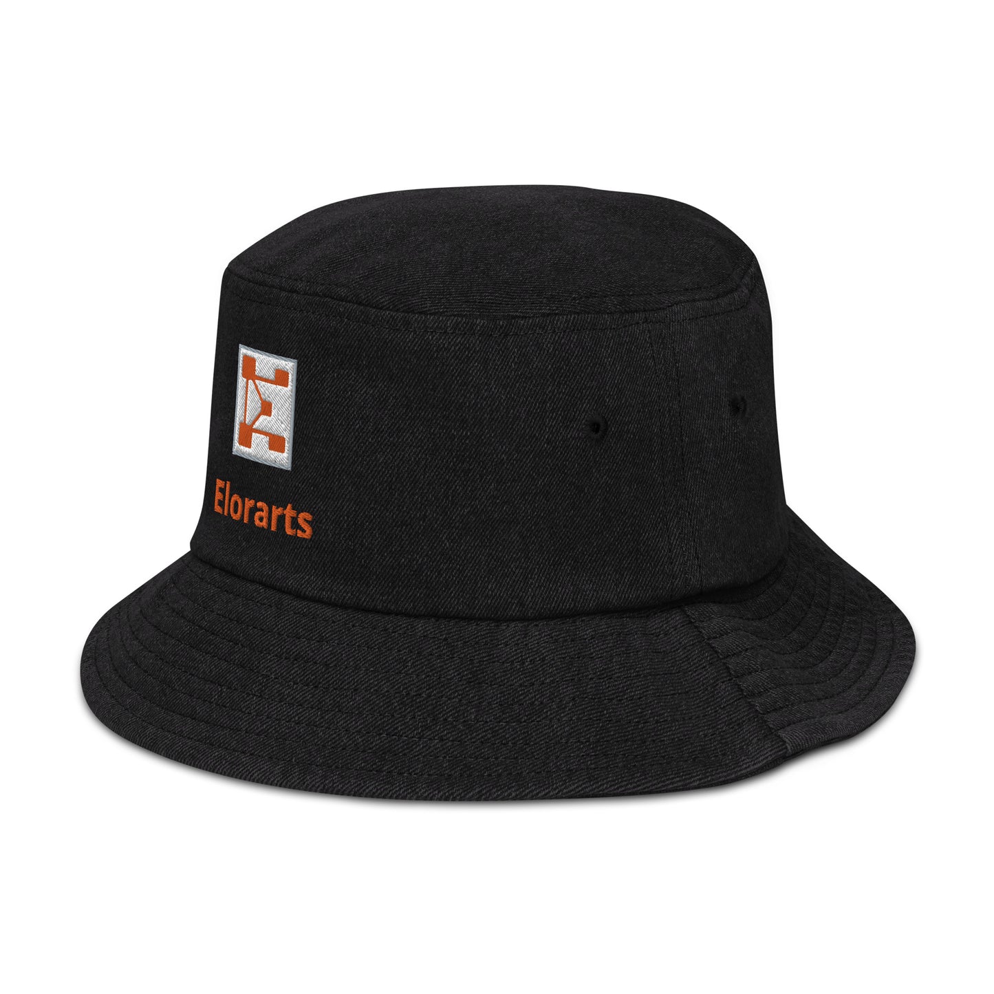 Elorarts with Logo Denim bucket hat