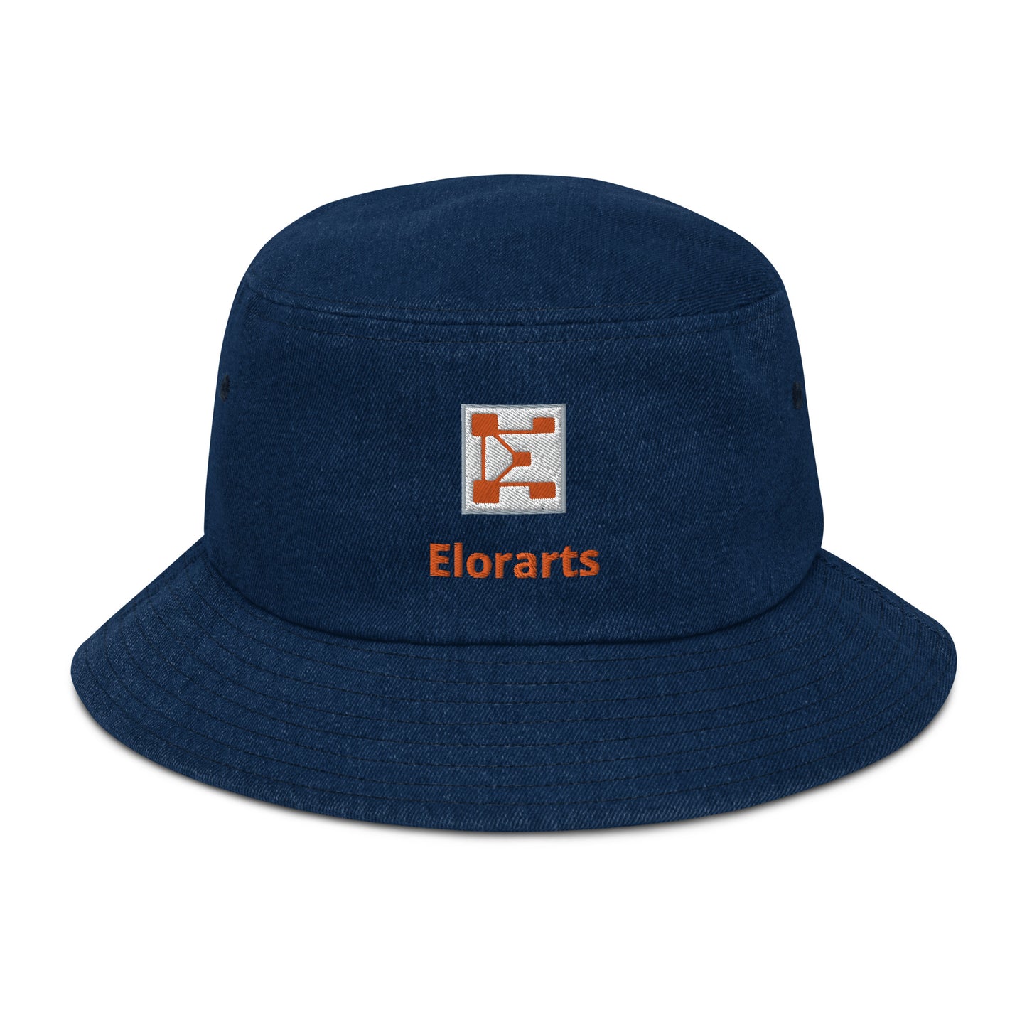Elorarts with Logo Denim bucket hat Classic Denim