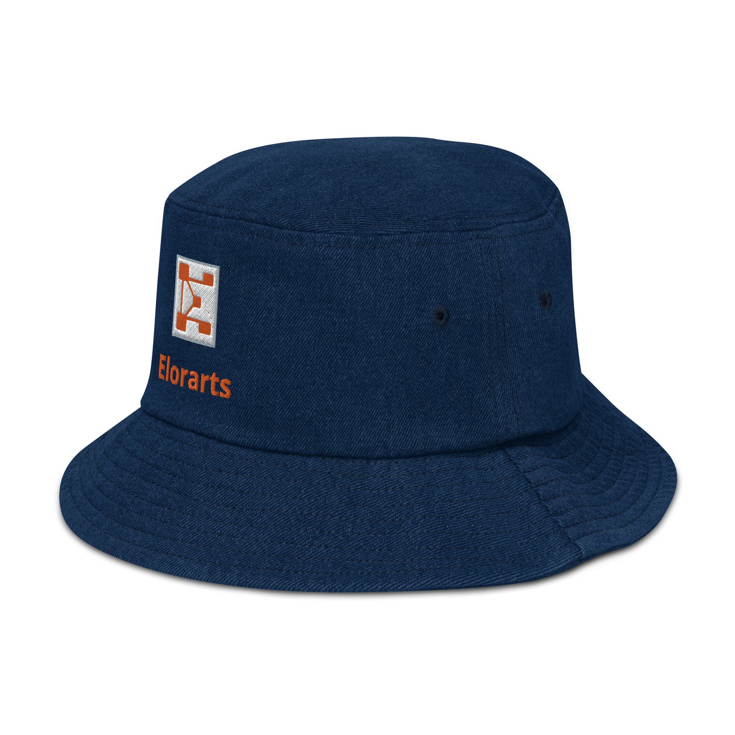Elorarts with Logo Denim bucket hat