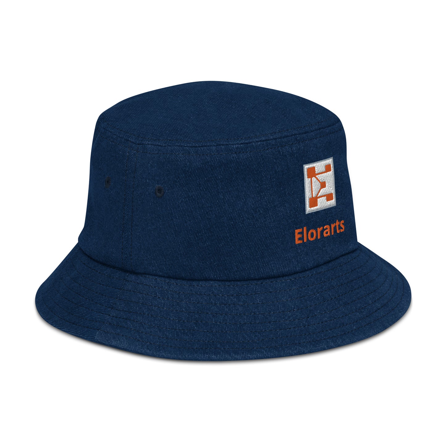 Elorarts with Logo Denim bucket hat