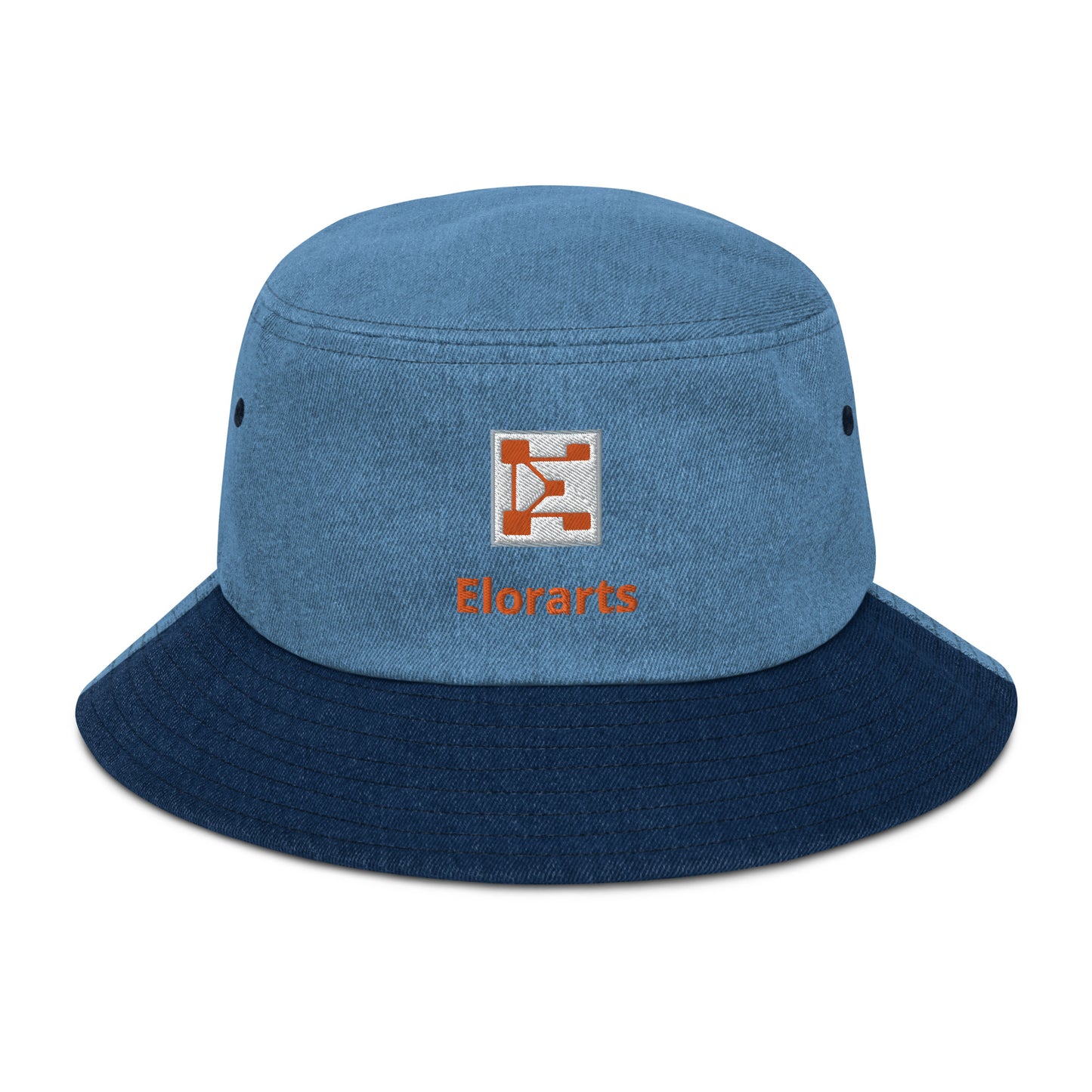 Elorarts with Logo Denim bucket hat Classic Light Denim