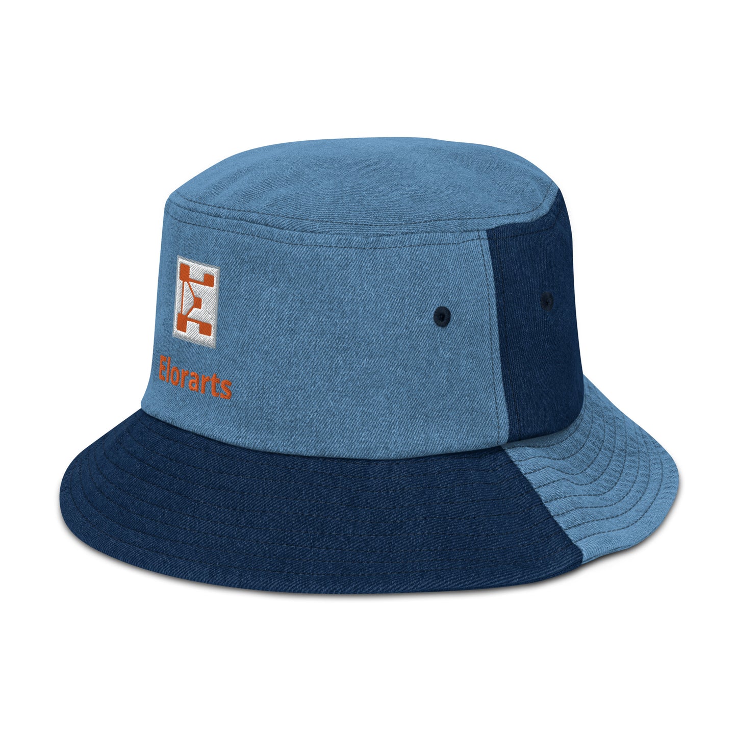 Elorarts with Logo Denim bucket hat