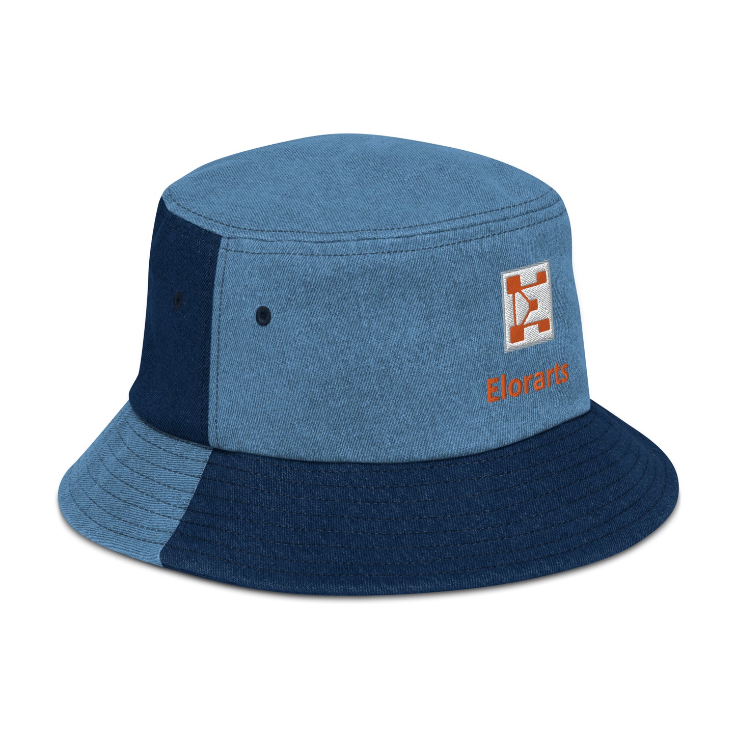 Elorarts with Logo Denim bucket hat