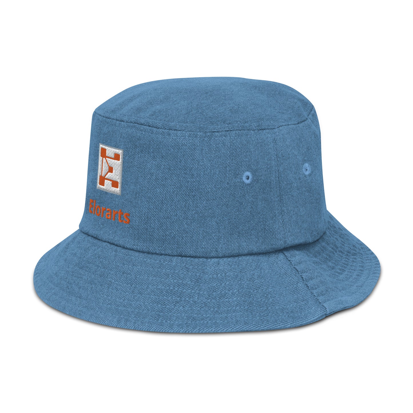 Elorarts with Logo Denim bucket hat
