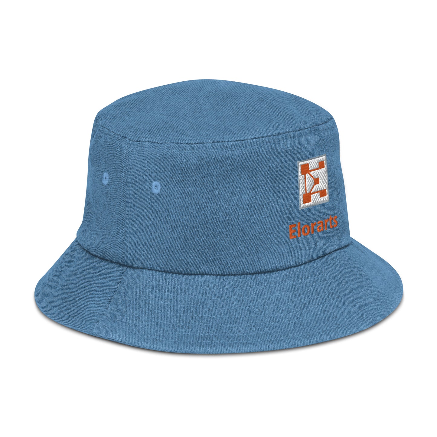 Elorarts with Logo Denim bucket hat