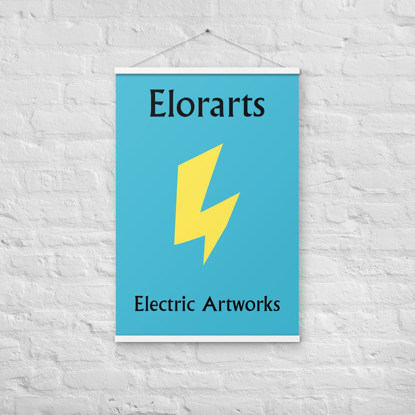 Elorarts Lightning Poster with hangers White 24″×36″