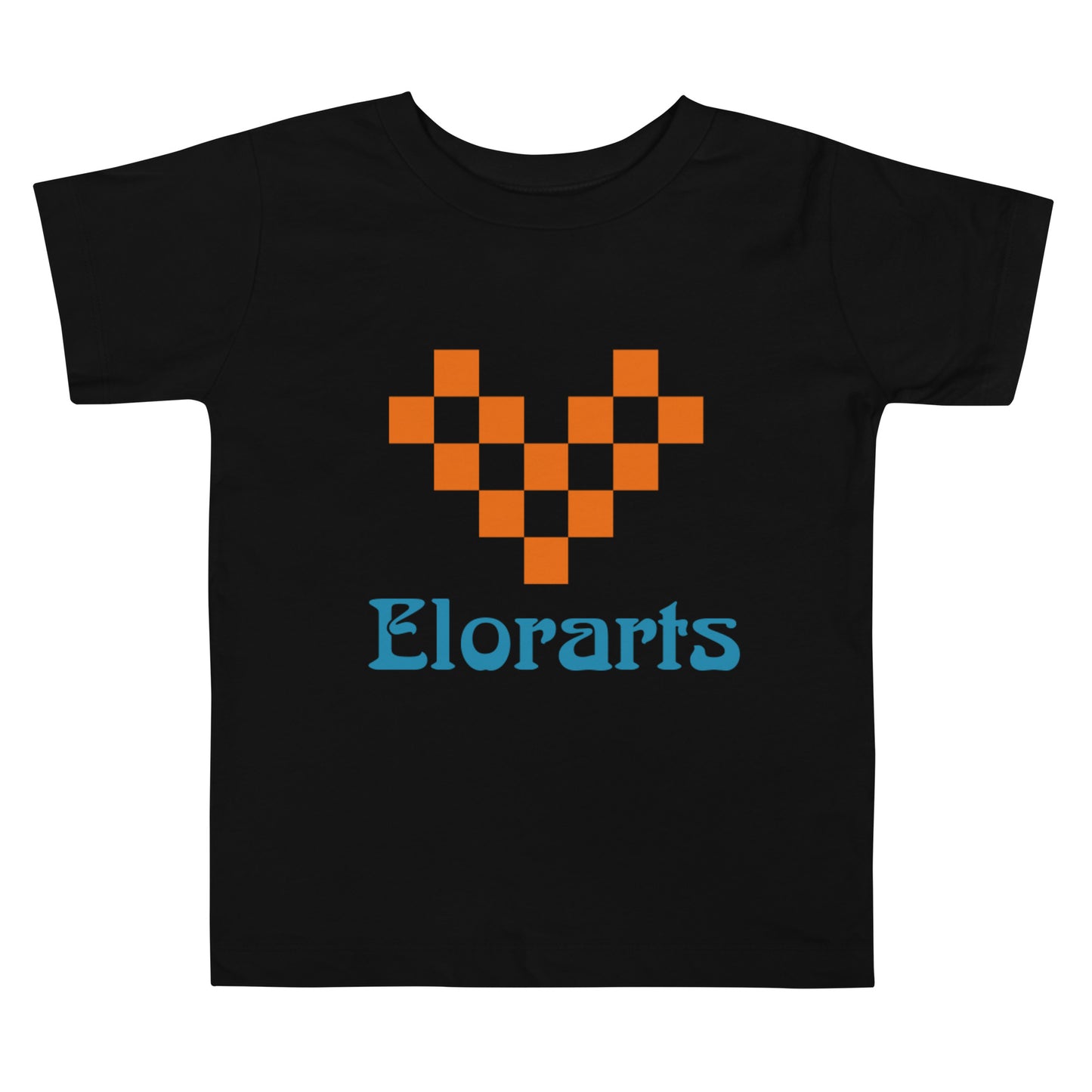Elorarts Pixel Heart Toddler Short Sleeve Tee Black