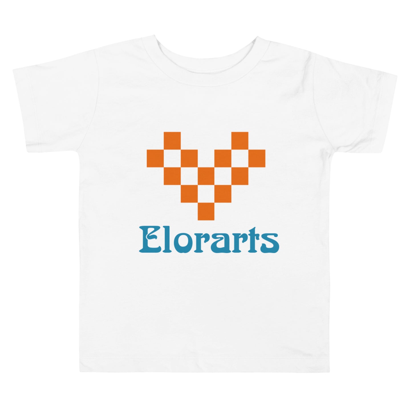 Elorarts Pixel Heart Toddler Short Sleeve Tee White