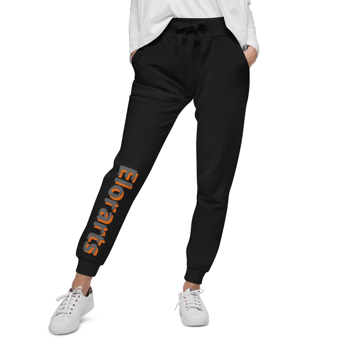 Elorarts Unisex fleece sweatpants Black