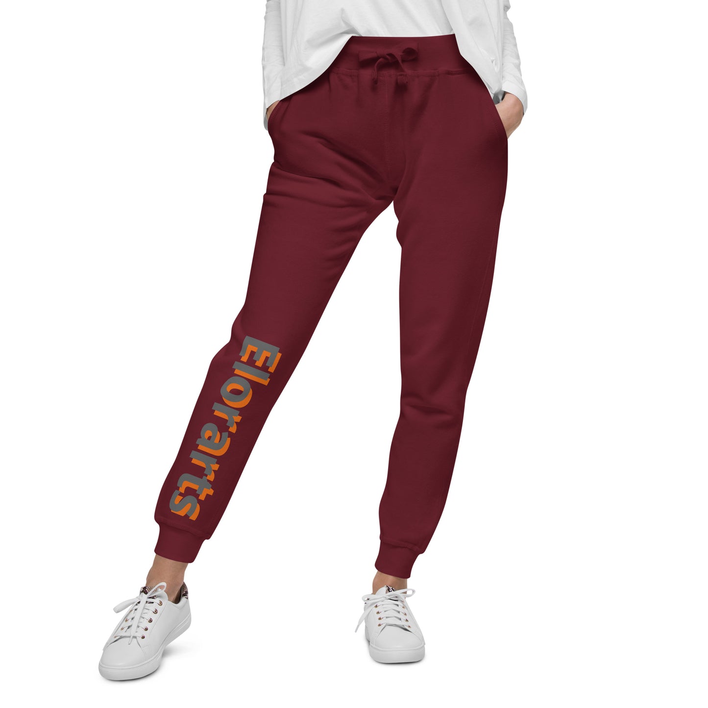 Elorarts Unisex fleece sweatpants Maroon