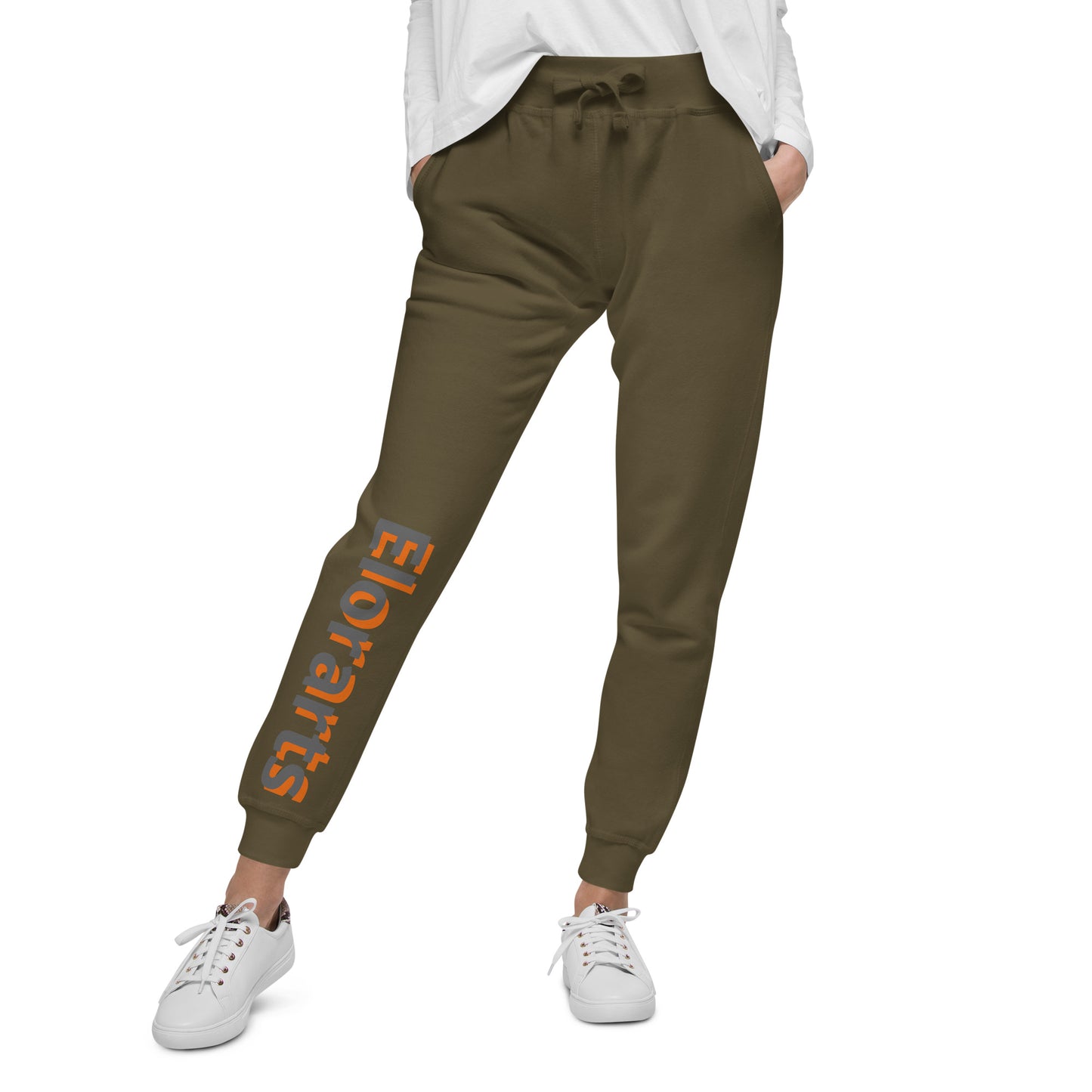 Elorarts Unisex fleece sweatpants Military Green