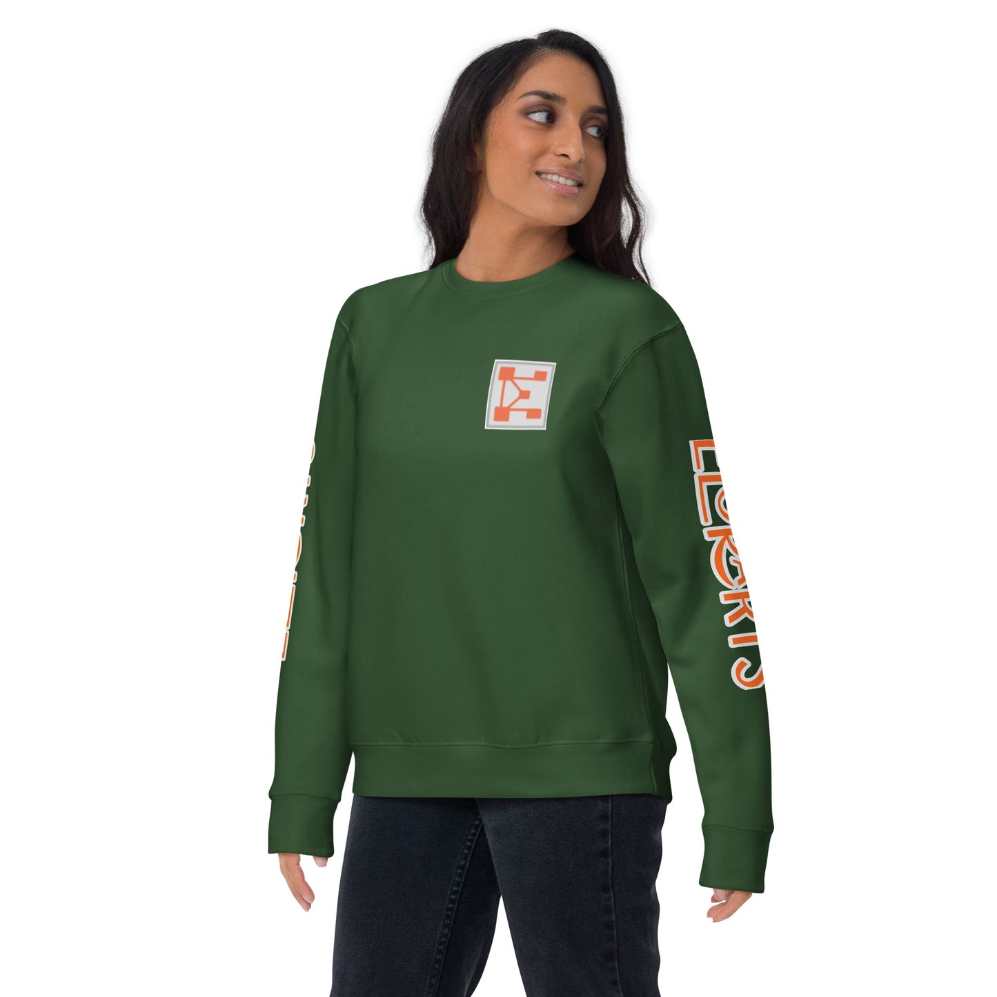 Elorarts Unisex Premium Sweatshirt Forest Green