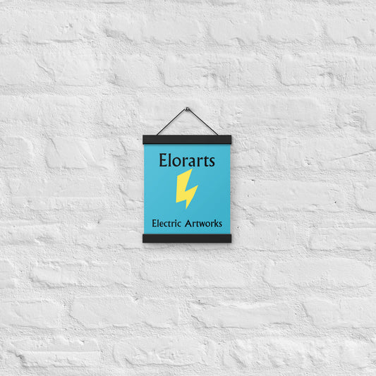 Elorarts Lightning Poster with hangers Black 8″×10″